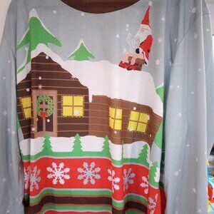 NWT Santa pooping down chimney top